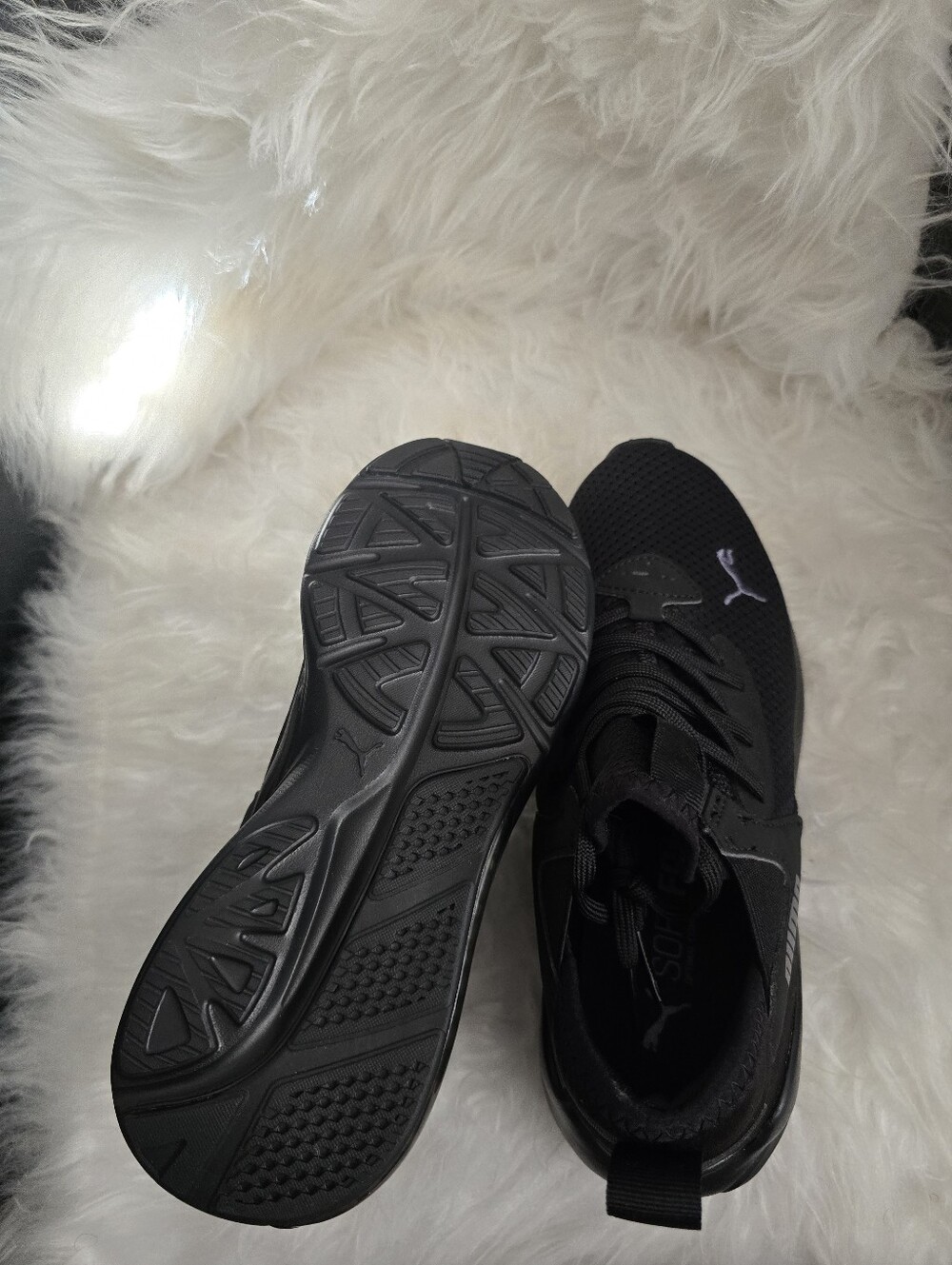 Puma Men's Black Sneakers with Subtle Gray Accents - Picture 2 of 2